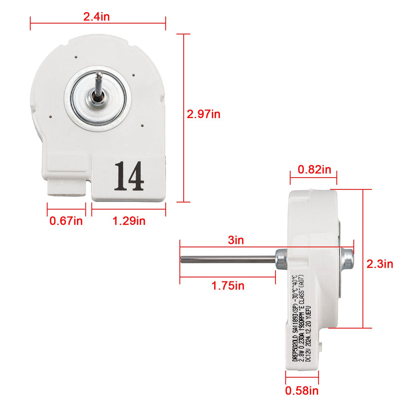 DA31-00146J Motor de ventilador evaporador para a geladeira Samsung 2030148 PS4138378