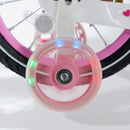Bicicletta da princess för barn där 18" med rotell och rosa ost
