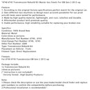 2012-UP GM Gen 2 6T40 6T45 Gearbox Country Master ilman terästä