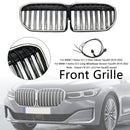 2019–2022 BMW 7 -sarja G11 G12 Double-Melle etusälejä musta kiiltävä