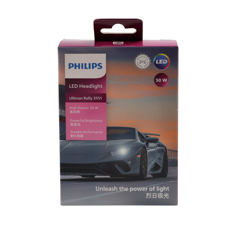 Auto Licht LED-HL Ultinon Rally3551 H4 11342U3551 12/24V 50W 6500K Für PHILIPS