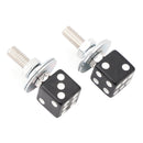 4x Motorrad Fahrrad Kunststoff Schwarz Würfel Nummernschild Bolzen Auf Schraube Auf Rahmen Mutter