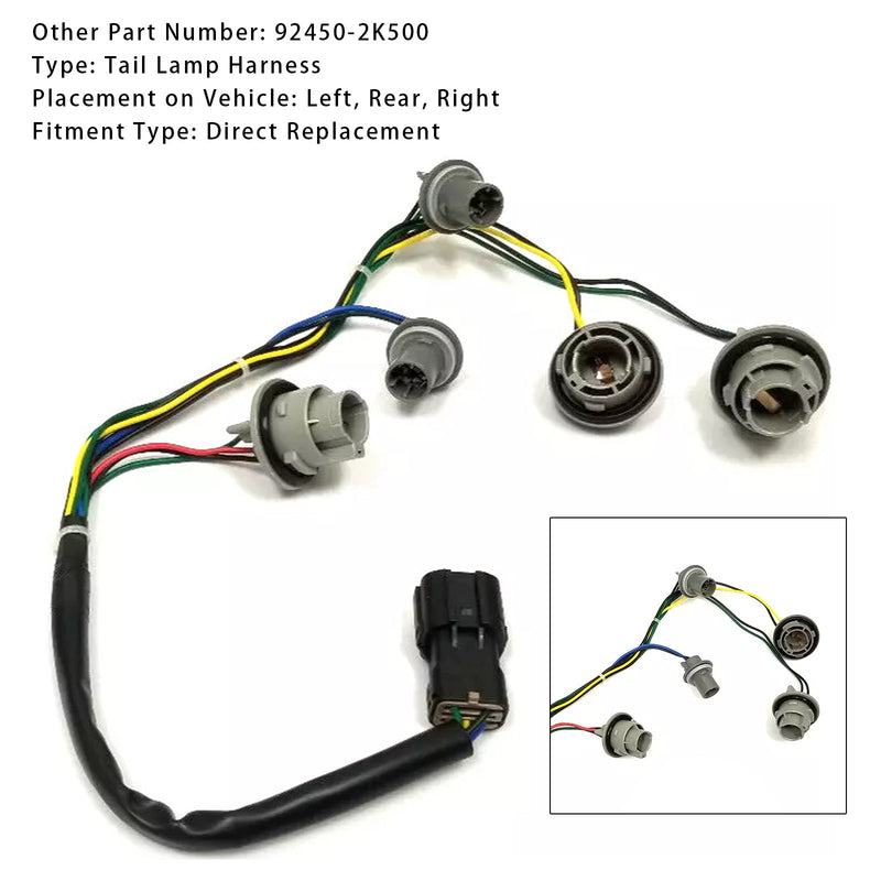 2011–2013 Kia Soul, linker oder rechter Rückleuchtenkabelbaum, ohne LED, 92450-2K500