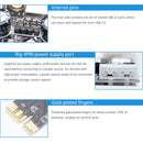HUB 2.0 PCIE auf USB 2.0 Erweiterungskarte Moschip Adapterkarte 4PIN Stromversorgung