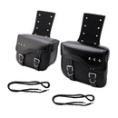 Universell sadelväska sida förvaringssvåse pu bagage svart 28L för motorcykel