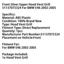 2002-2005 BMW E46 Front Silver Upper Hood Vent Grill 51137075324