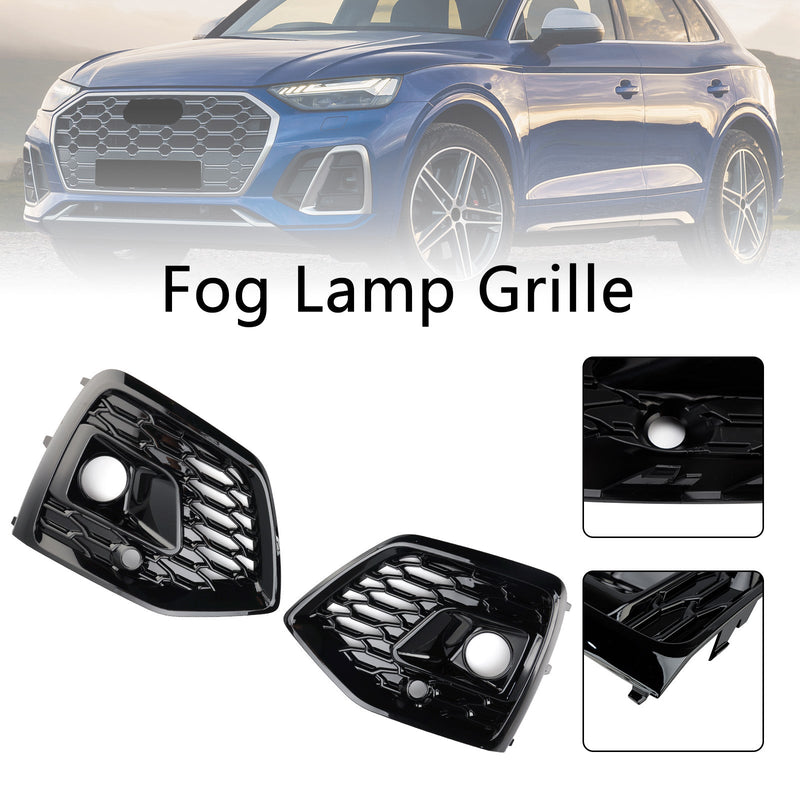 2021–2025 Audi Q5 SQ5 S-Line RSQ5 Stil Front Nebelscheinwerfer Kühlergrill Abdeckung schwarz