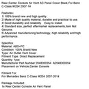 Abdeckung für die Lüftungsdüsen der hinteren Mittelkonsole der Mercedes-Benz C-Klasse W204 (2007–2014), schwarz