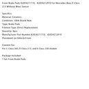 Mercedes-Benz C-Klasse 205 E-Klasse 213 Bremsbeläge vorne A0004208903 ohne Verschleißsensor