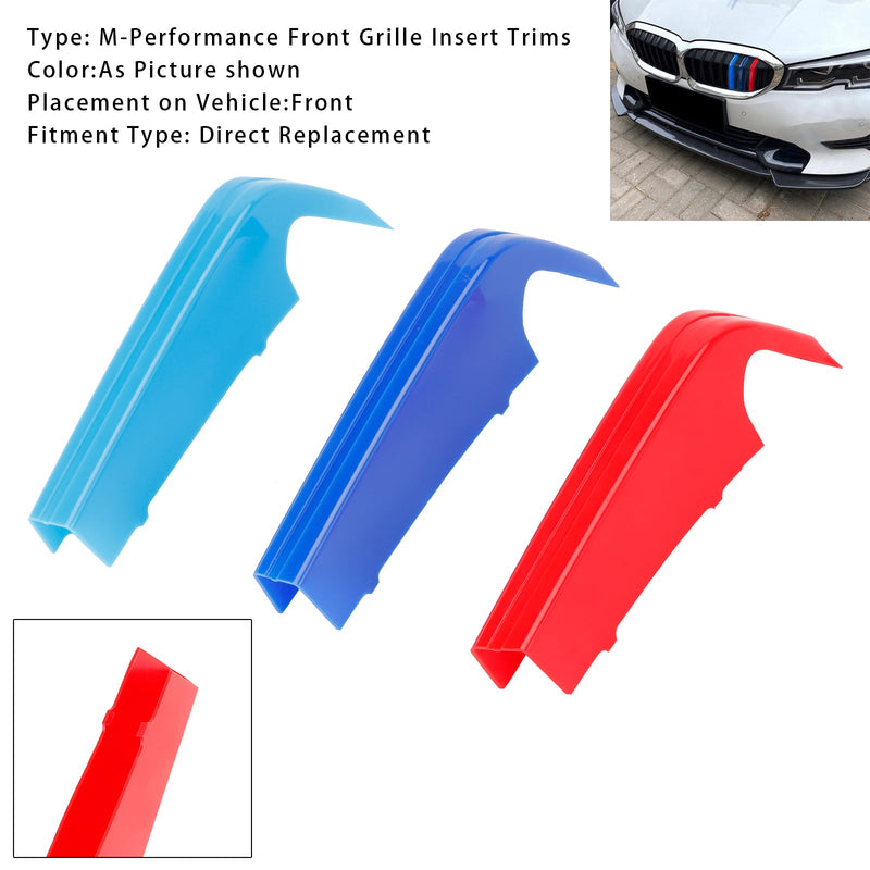 2025 BMW G20 3 Series Tri-Color ABS Front Kidney Grille Insert Trims Clip