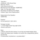 2012–2014 Audi A6 C7 Přední pravý nárazník mřížka mlhových světel Grill 4G0807682