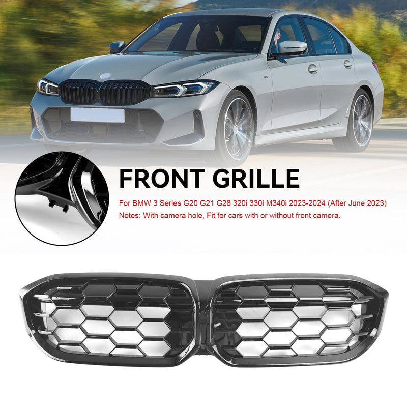 2023–2024 BMW G20 320i 330i M340i glänzend schwarzer Front-Nierengrill