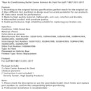 2013-2017 Golf 7 MK7 Ar condicionado para o braço central do braço de ar e ventilação