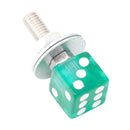 2x Custom DICE Kennzeichenschraube Grün Kunststoff Motorrad Chopper Bobber