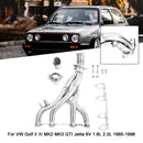 Udstødningshoved passer til VW Golf II III MK2 MK3 GTI Jetta 8V 1.8L 2.0L 1985-1998