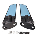 Black wing fin rearview mirrors for Honda CBR600F 2011-2014 and CBR650R 2019-2023
