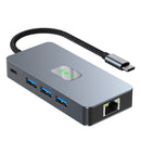 9 in 1 TYP-C auf RJ45 (Gigabit) + USB 3.0 * 3 + HDMI + USB-CS-Daten + PD100W + SD/TF iPad Pro