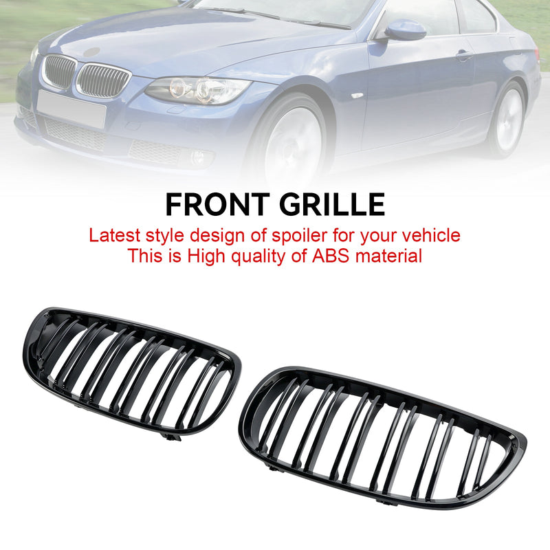 Błyszcząca czarna przednia kratka nerkowa Grill pasuje do BMW E92 E93 328i 335i 2006-2010 2DR