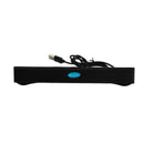 100Hz kablede USB-computerhøjttalere Stereo Soundbar til pc og bærbar, sort