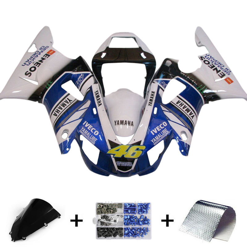 1998-1999 Yamaha YZF-R1 injeksjonskinnesett kroppsplast ABS