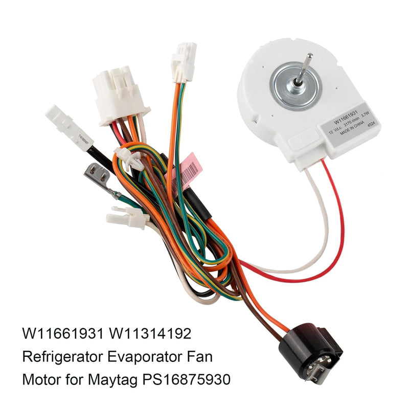 W11661931  W11314192 Silnik wentylatora parownika lodówki Maytag PS16875930