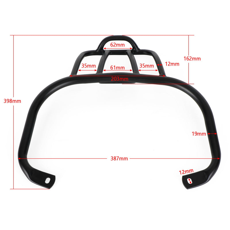 Schwarzer Gepäckträger mit Griff für Vespa GTS GTV GTL GT