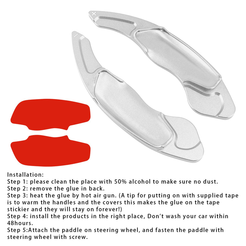 Lenkrad-Schaltwippen-Verlängerung für Volvo XC60 XC90, Aluminium