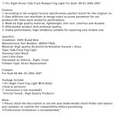 2004–2007 Audi A8 D3 1 Stück rechts Fahrerseite Frontstoßstange Nebelscheinwerfer