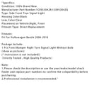 2006-2010 Volkswagen Beetle 1 Stück Frontstoßstange rechts Blinker 1C0953042R