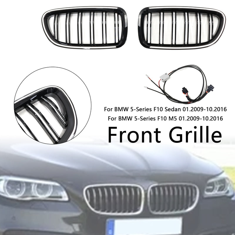 11.2009-02.2017 BMW 5 -sarja F11 Touring Munuaisten ritiläpuskuri Grille Black kiiltävä 51137203203 51137203204