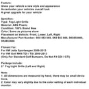 2009–2013 VW MK6 Golf Jetta 2 Stykker av tåkelys dekker kjøligere grille 5K0853666