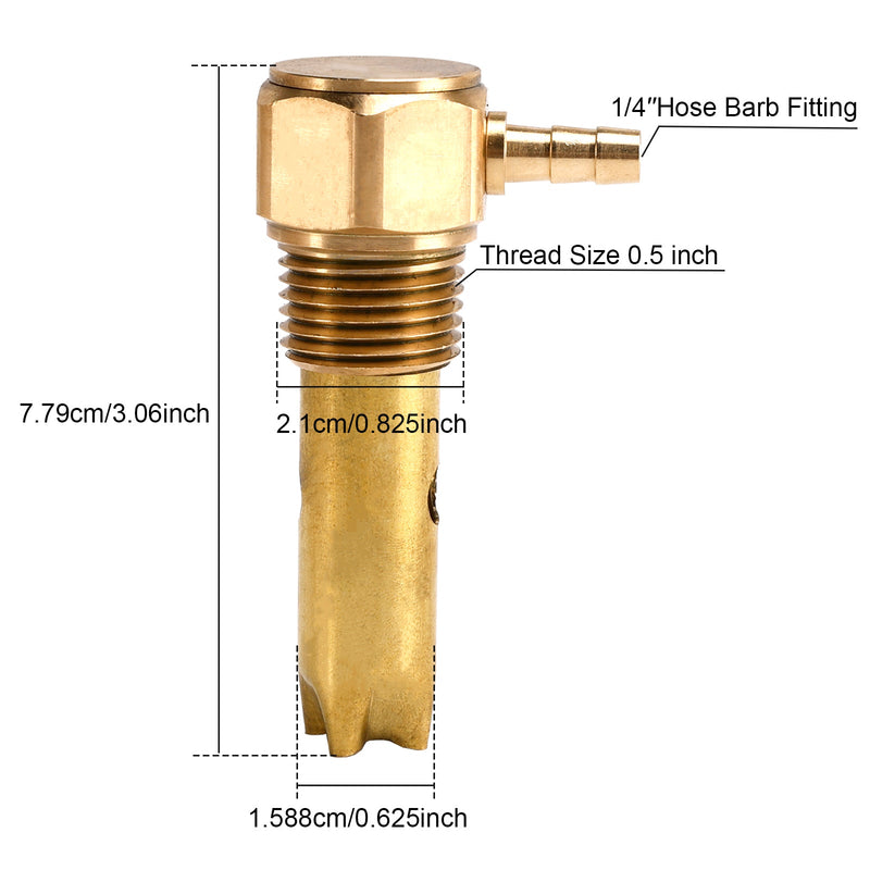 0,25 ""ID Schlauch Doppel Barb Kraftstoff Tank Vent Assy FTA-V-50-02 Für Peterbilt