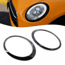 2 STÜCKE Glanz Schwarz Scheinwerfer Blende Trim Ring Mini Cooper F55 F56 F57 2014-2021