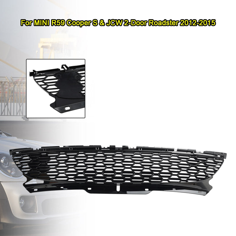 2007-2013 Mini R56 Cooper S i JCW 3-drzwiowy hatchback czarny błyszczący grill przedniego zderzaka