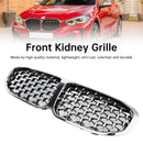 Front Kidney Grille Grill For BMW 1 Series F40 19-23 Silver Diamond Style
