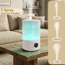 Nawilżacz Cool Mist 4L do sypialni, pokoju dziecięcego & Rośliny, cichy, z dyszami 360°, automatycznym wyłączaniem i światłem zmieniającym kolor.