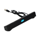 100Hz kablede USB-computerhøjttalere Stereo Soundbar til pc og bærbar, sort