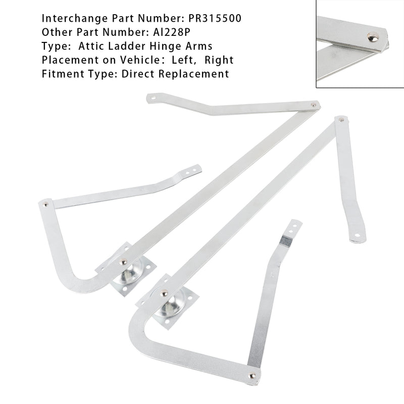 PR315500-LH +PR315500-RH Dachbodenleiter-Scharnierarm links+rechts für Louisville-Leiter