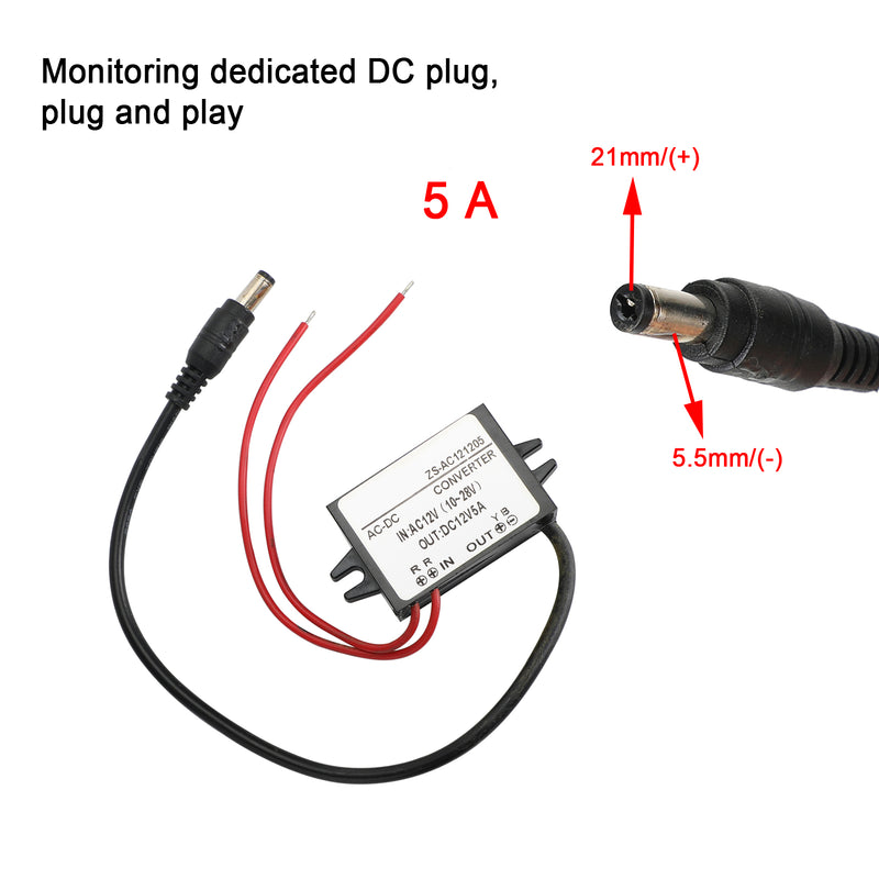 Step-down strömförsörjning AC10-28V till DC12V 5A step-down omvandlare USB strömförsörjning