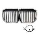 2019-2022 Velegnet til BMW X7 G07 dobbelt lamel frontgrill i højglans sort