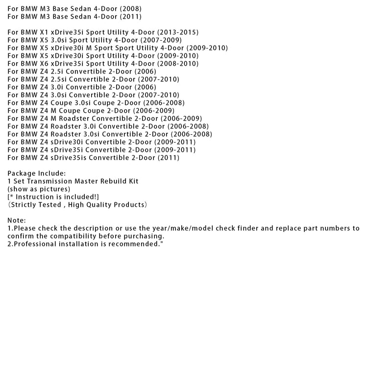 Auto Übertragung Master Rebuild Kit Kupplung Platten 6HP19 6HP21 Für BMW 2004-AUF