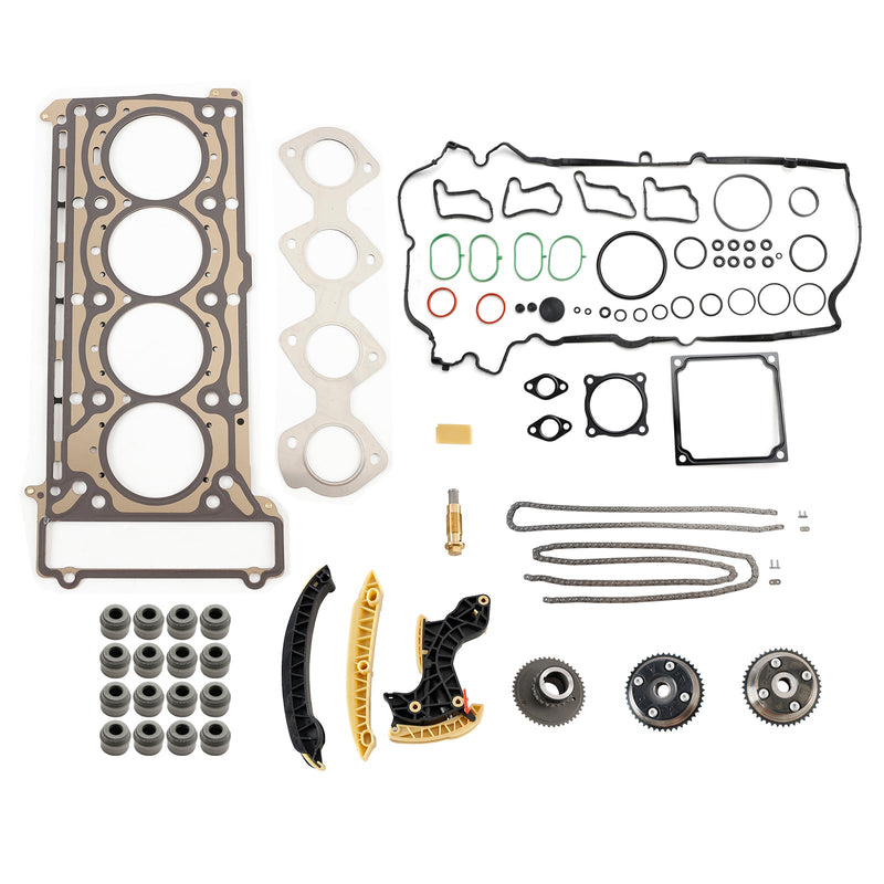 2003/07-2007/02 Mercedes-Benz C-klasseW203 C 200 CGI COMPRESSOR TIMING CHAINS SET &amp; CAMSHAFT SPROCKETS &amp; HEAD GASKET SET 2710500647