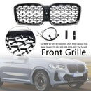 2022-2025 BMW X3 G01 X4 G02 Diamant Front Stoßstange Nieren Kühlergrill Chrom