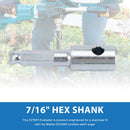 327687-6 Erdbohrer-Adapter D-7/16"" Sechskantschaft für Makita DDG460