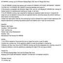 W11665456 Nivellierbein für Maytag Magic Chef Jenn-Air Range Wandofen