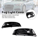 2016-2019 Audi A4 B9 S4 Rejilla de luz antiniebla para parachoques delantero negro de 2 piezas