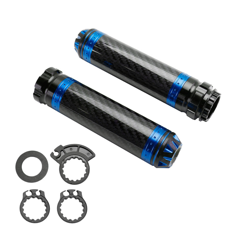 7/8 ""/22Mm Motorrad Lenker Handgriffe Carbon Universal Grün Für Motorrad Silber