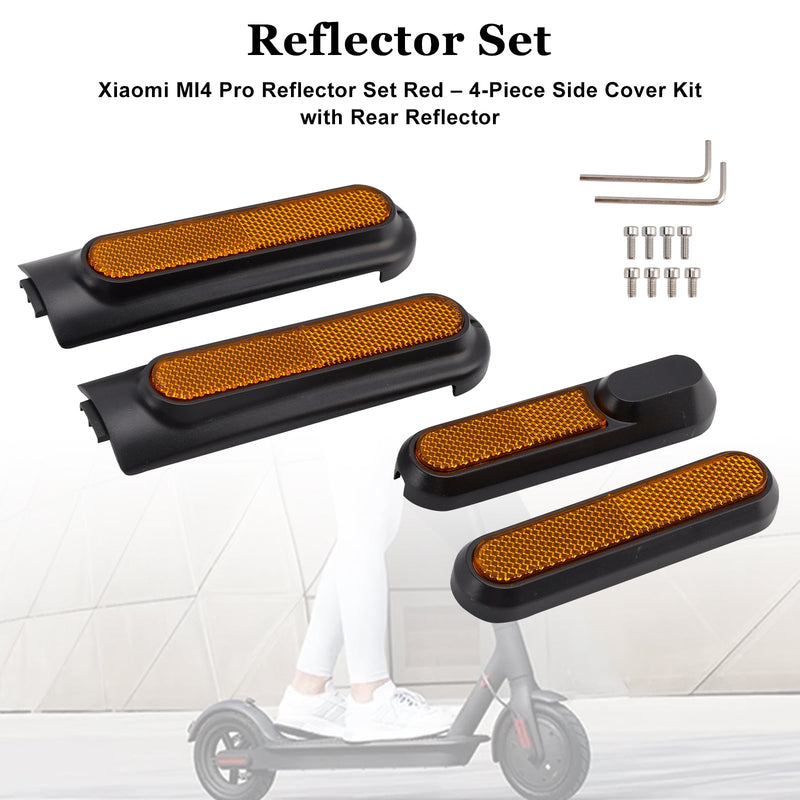 Set of 4 Scooter Side Covers with Rear Reflector for Xiaomi 4 Pro(1st Gen)