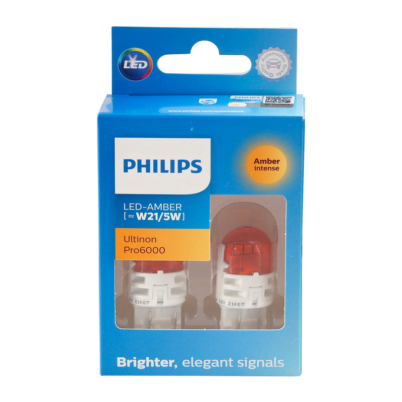 Auto Licht LED-AMBER Ultinon Pro6000 W21/5W 11066AU60 Für PHILIPS