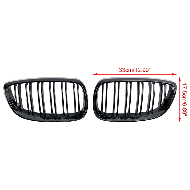 Glänsande svart front njurgrill Grill Passar BMW E92 E93 328i 335i 2006-2010 2DR